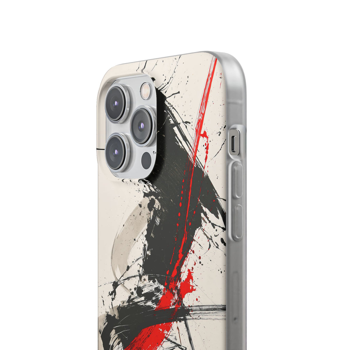 Crimson Sumi Slash · Lite Phone Case for iPhone ·  White