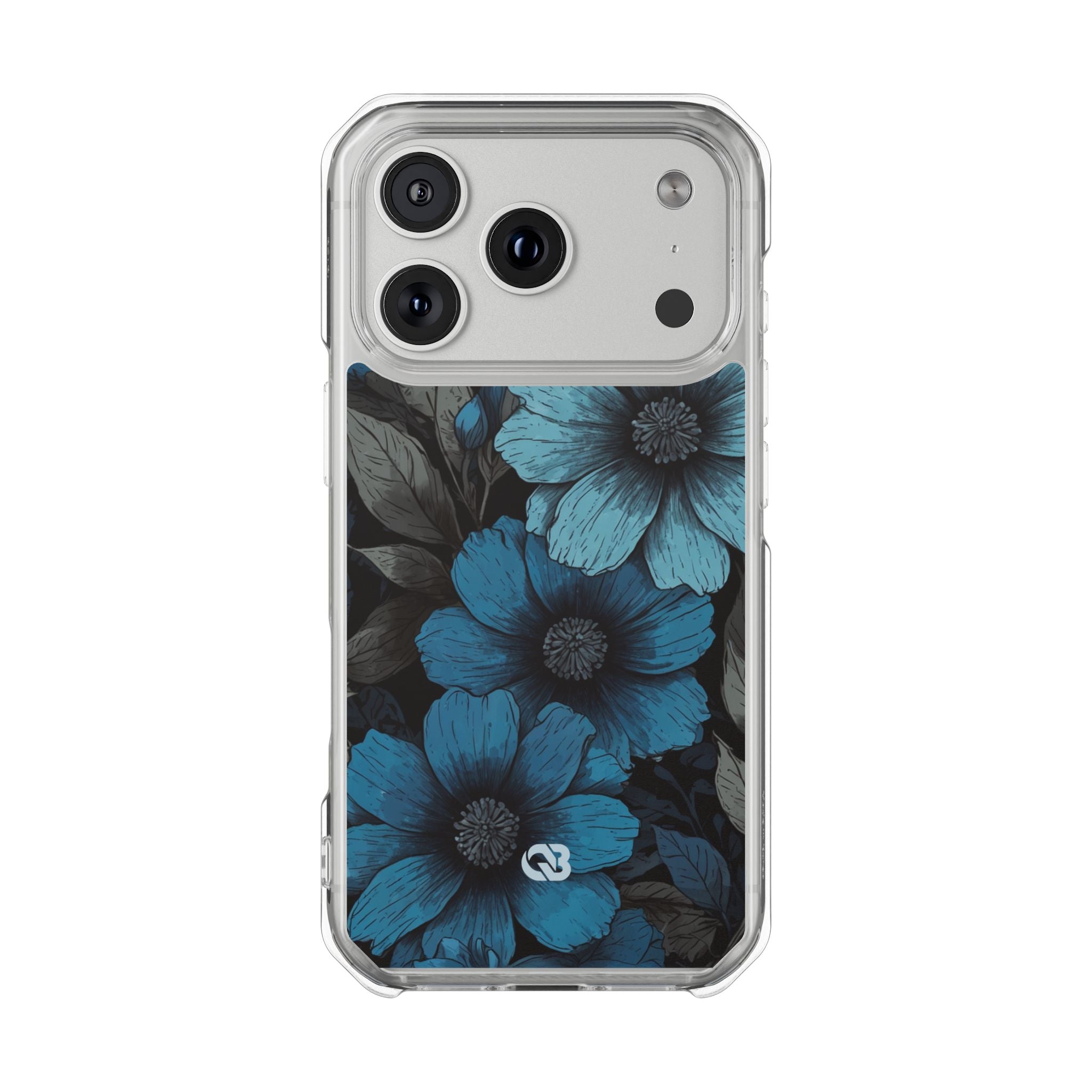 Obsidian Blue Petals · Impact Telefoncover til iPhone · Magsafe