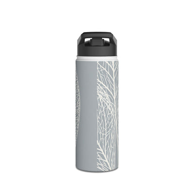 Minimal Leaf Skeleton · Insulated Water Bottle · Grey