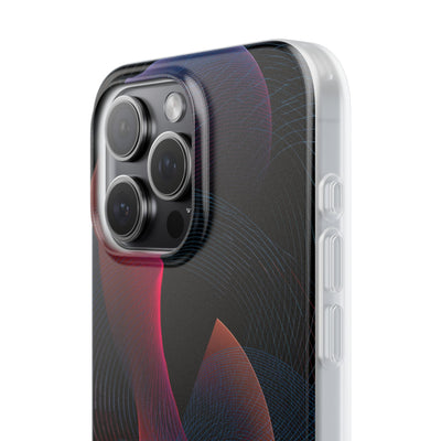 Black Lite Phone Case for iPhone - Cobalt Crimson Flux