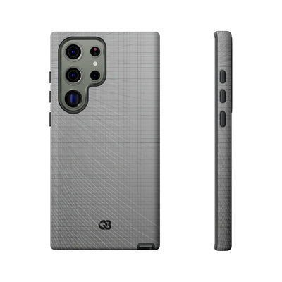 Grey Tough Phone Case for Samsung - Chrome Mesh Warp
