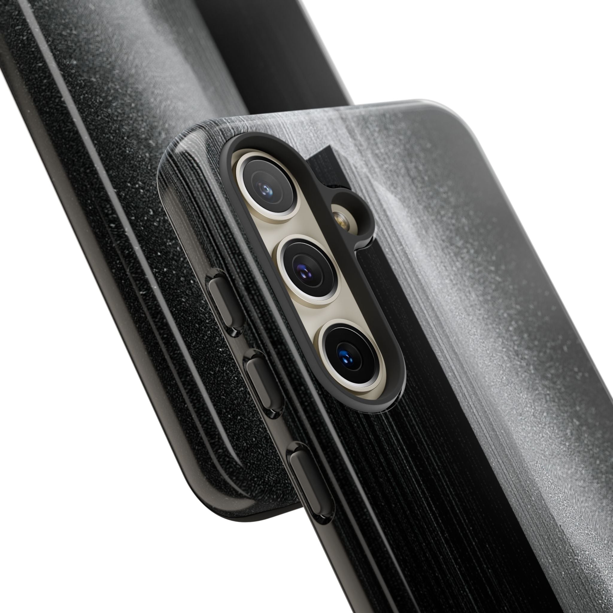 Black Tough Phone Case for Samsung - Brutalist Pixel Monolith