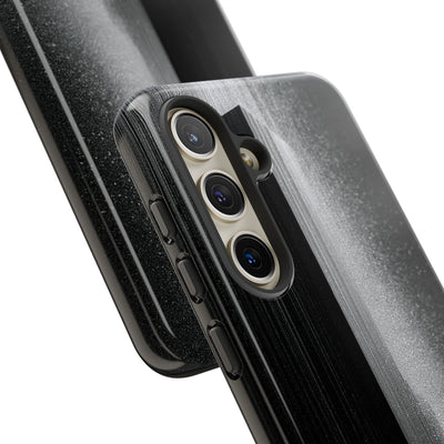 Black Tough Phone Case for Samsung - Brutalist Pixel Monolith