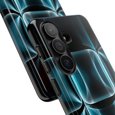 Translucent Cyber Grid · Tough Phone Case for Samsung · Teal