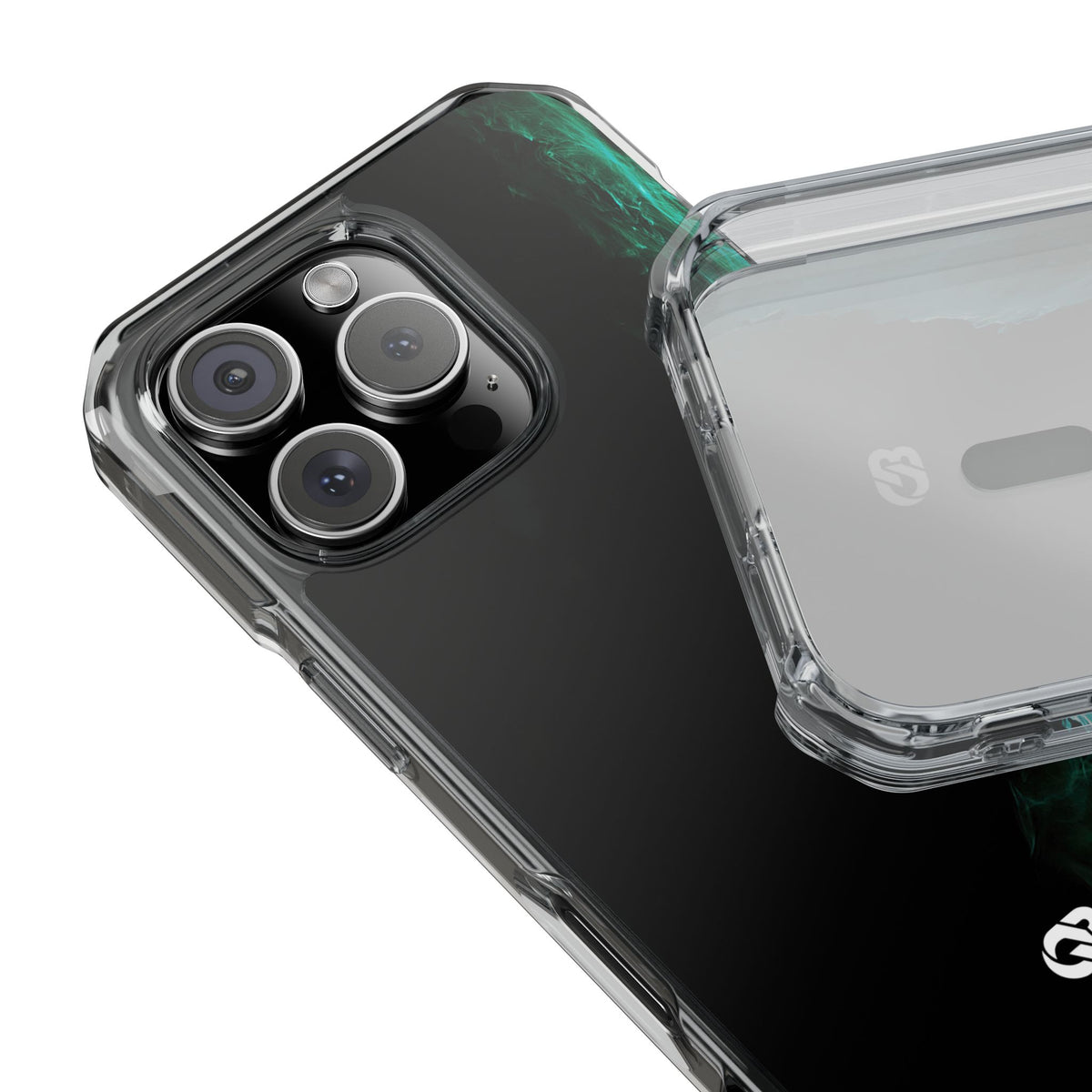 Luminous Plume · Clear Impact Magnetic Phone Case for iPhone · Teal