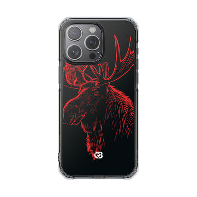 Nordic Elk · Clear Impact Magnetic Phone Case for iPhone · Black