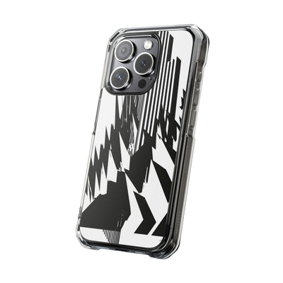 White Impact MagSafe Phone Case for iPhone - Shattered Vector Spire