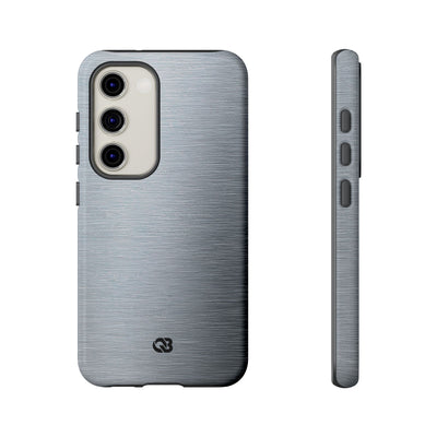 Silver Tough Phone Case for Samsung - Satin Chrome Grain