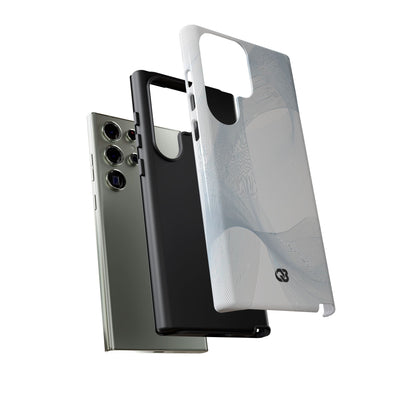 White Tough Phone Case for Samsung - Arctic Line Current