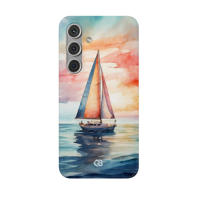 Crimson Horizon Sail · Soft Phone Case for Samsung