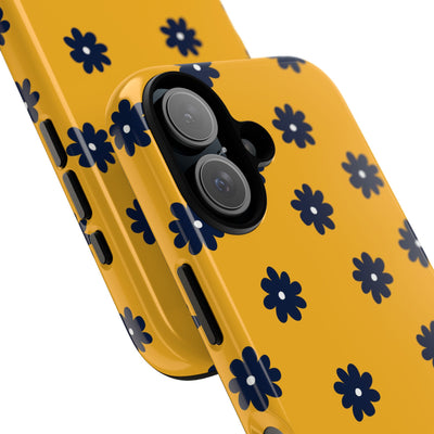 Navy Daisy Mustard · Tough Phone Case for iPhone