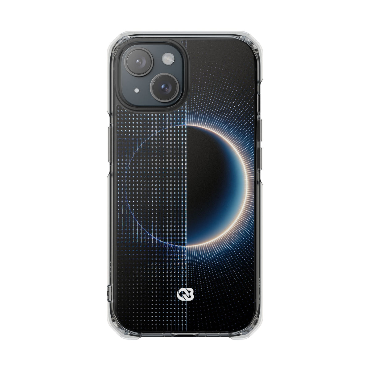 Luminous Meridian · Clear Impact Magnetic Phone Case for iPhone · Black
