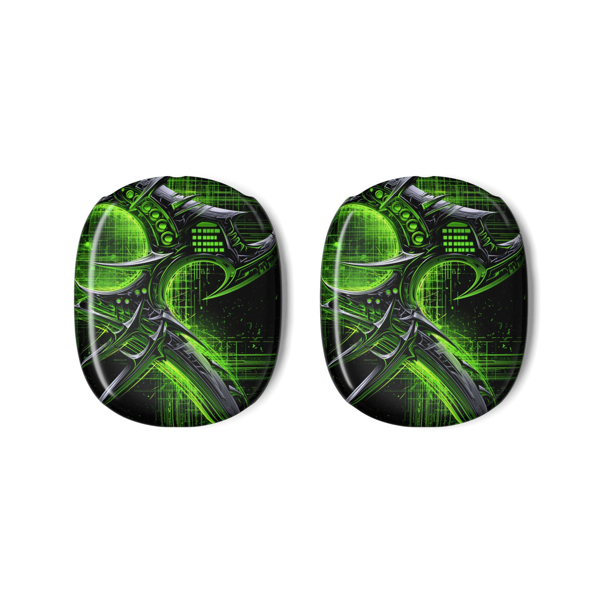 Cyber Sigil Grid · Hard Case for AirPods Max · Green