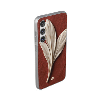 Carved Ivory Plume · Lite Phone Case for Samsung · Red