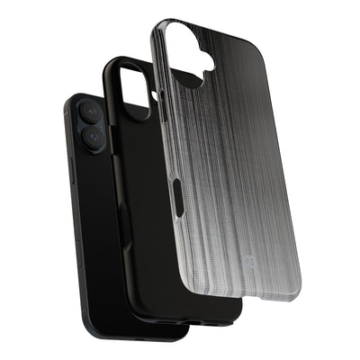 Grey Tough Phone Case for iPhone - Static Vertical Dither