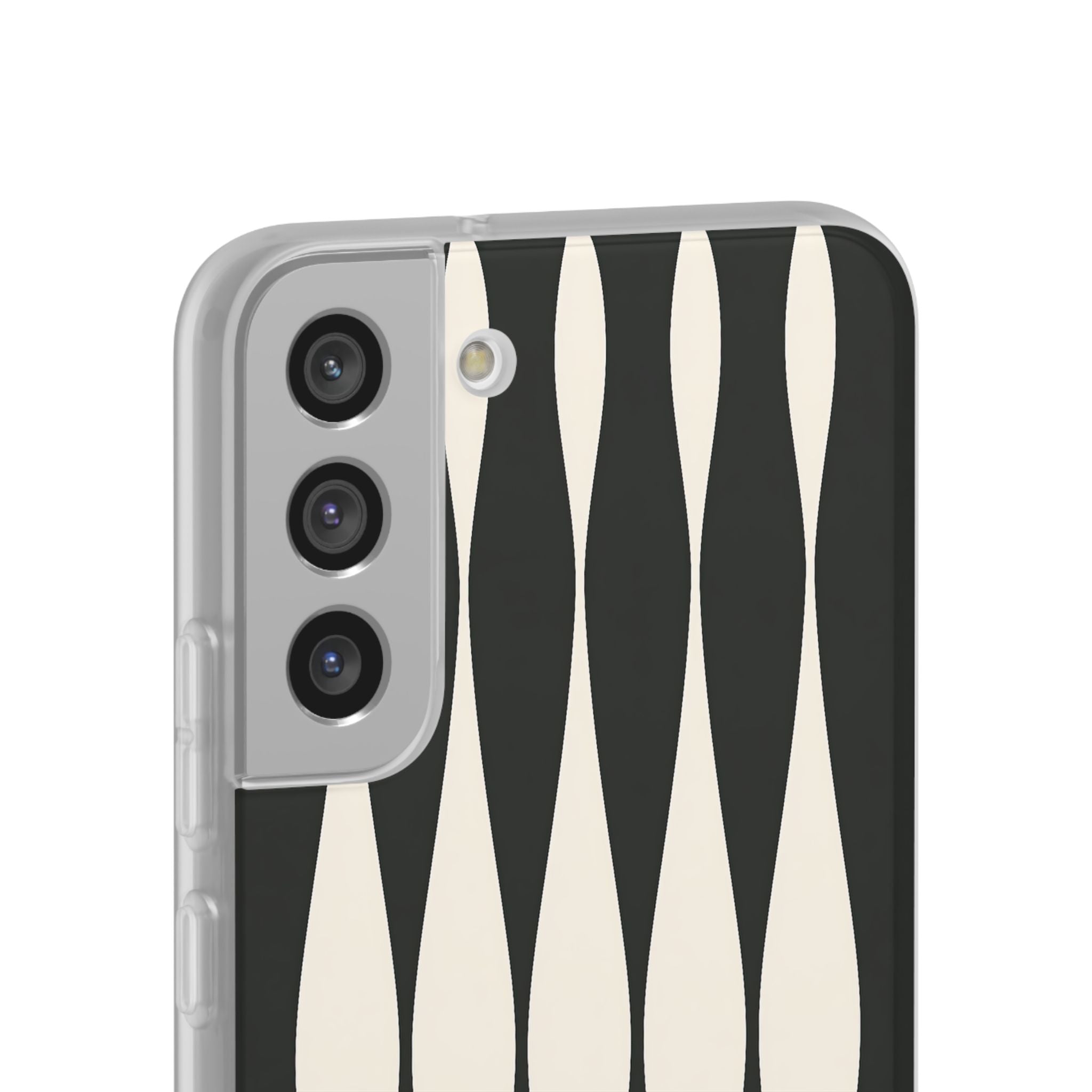 Black Lite Phone Case for Samsung - Ivory Spindle Grid