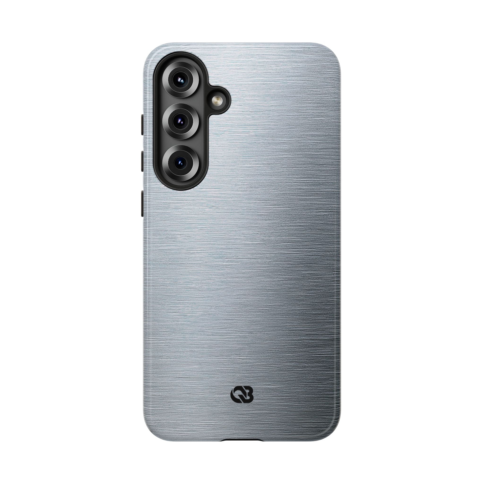 Silver Tough Phone Case for Samsung - Satin Chrome Grain