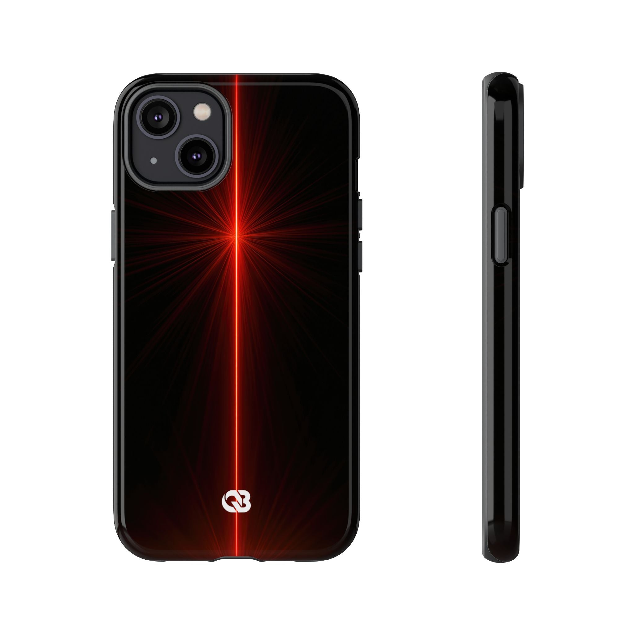 Red Tough Phone Case for iPhone - Crimson Flare Vector