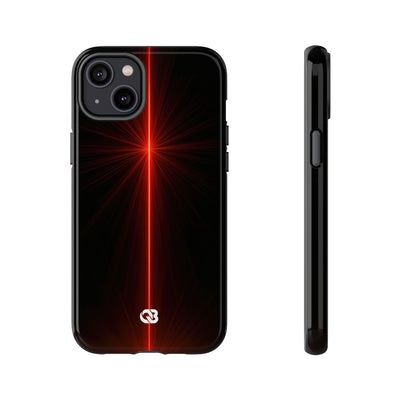 Red Tough Phone Case for iPhone - Crimson Flare Vector