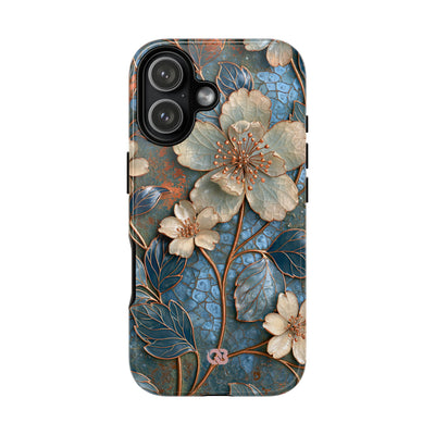 Gilded Blossom Reverie · Tough Phone Case for iPhone · Teal