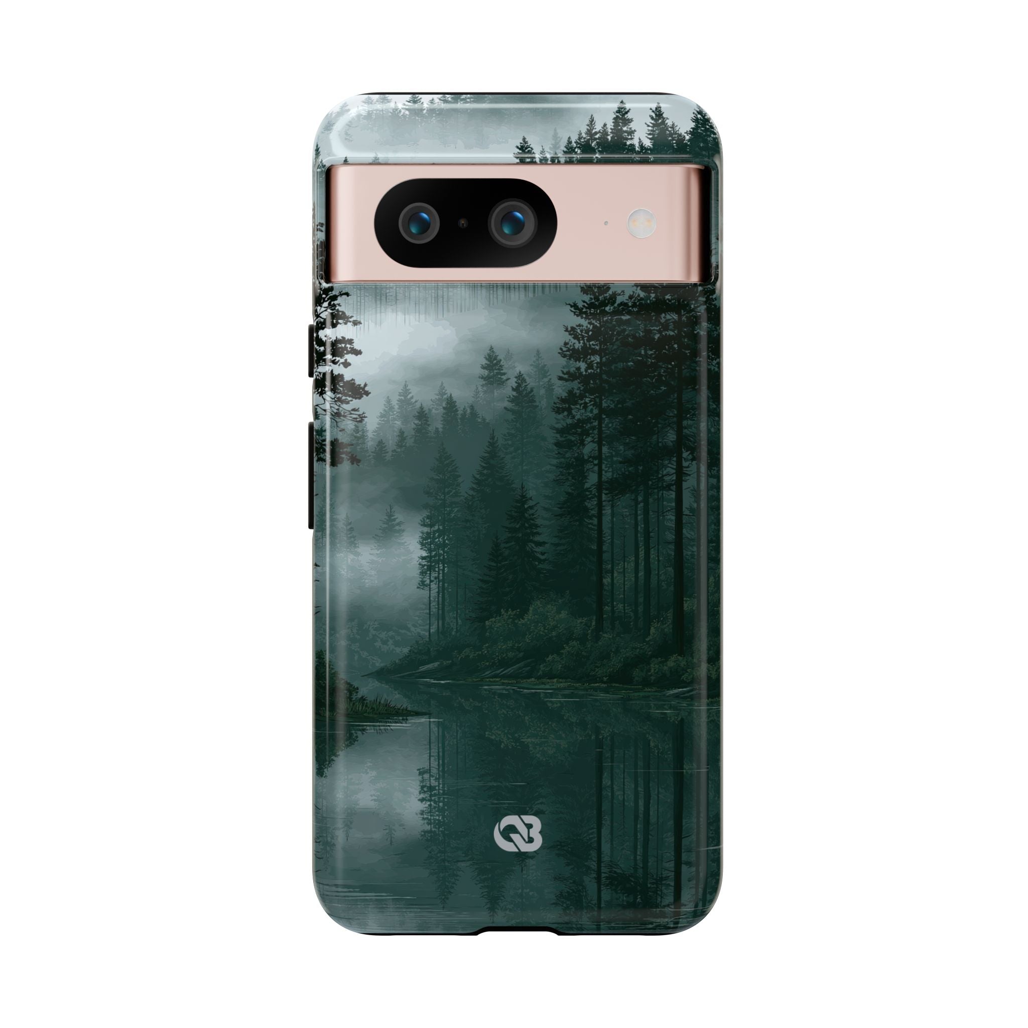 Green Tough Phone Case for Google Pixel - Misty Evergreen Mirror