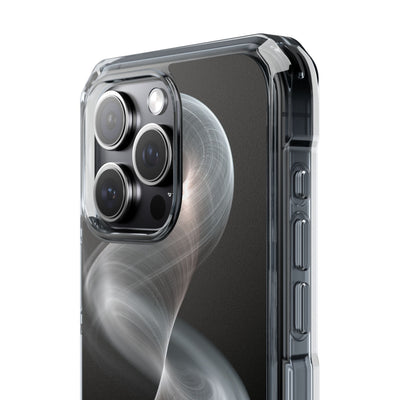 Luminous Vortex · Clear Impact Magnetic Phone Case for iPhone · Black