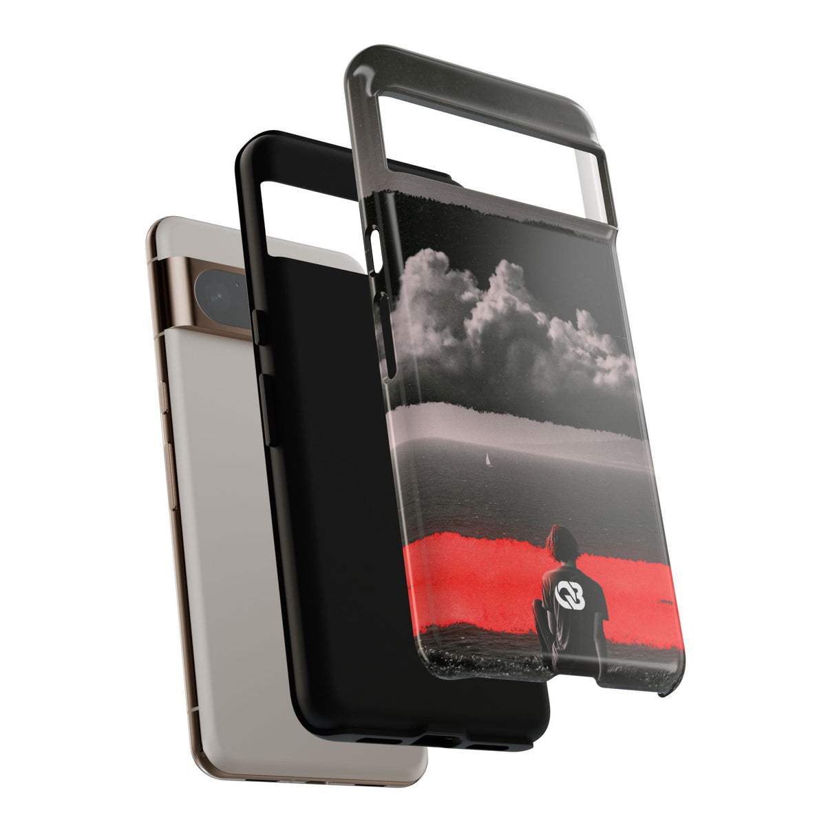 Crimson Horizon · Tough Phone Case for Pixel ·  Black