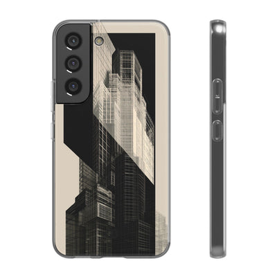 Beige Lite Phone Case for Samsung - Monolith Urban Grid