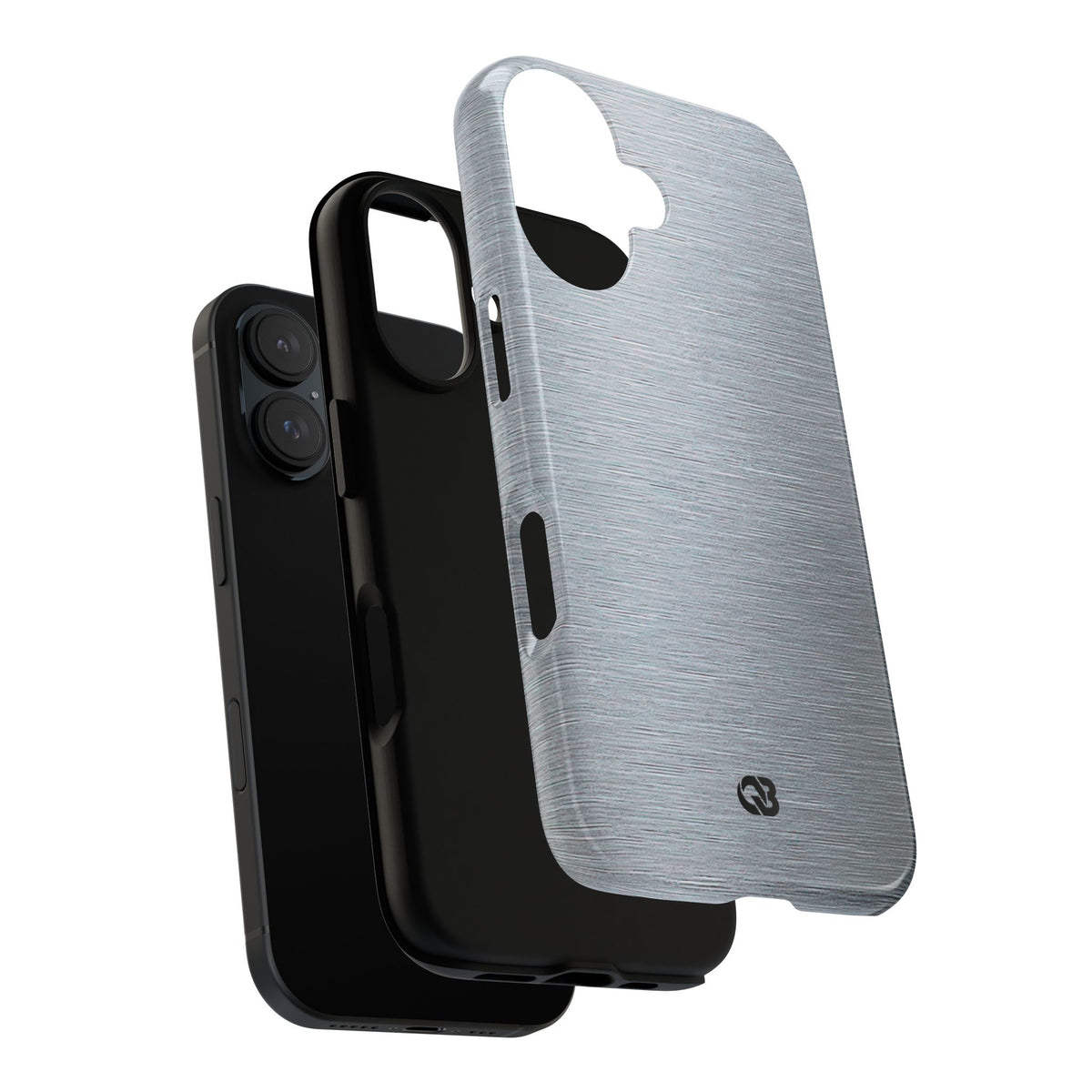 Brushed Aluminum · Tough Phone Case for iPhone · Silver