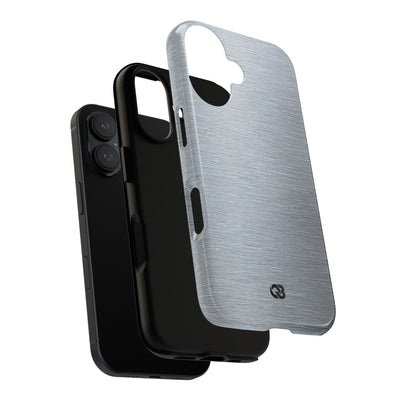 Brushed Aluminum · Tough Phone Case for iPhone · Silver