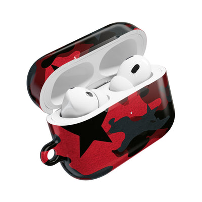 Crimson Skull Camo · Hard Case for AirPods & AirPods Pro · Red