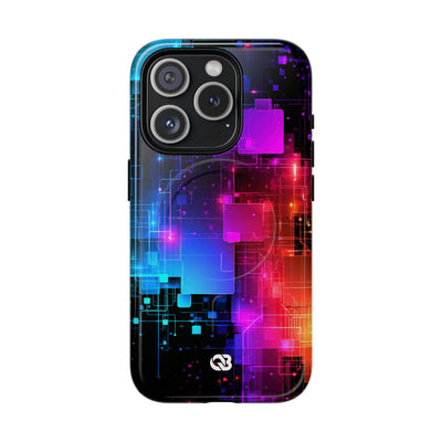 Spectral Circuit Grid · Tough 2.0 Magnetic Phone Case for iPhone · Black
