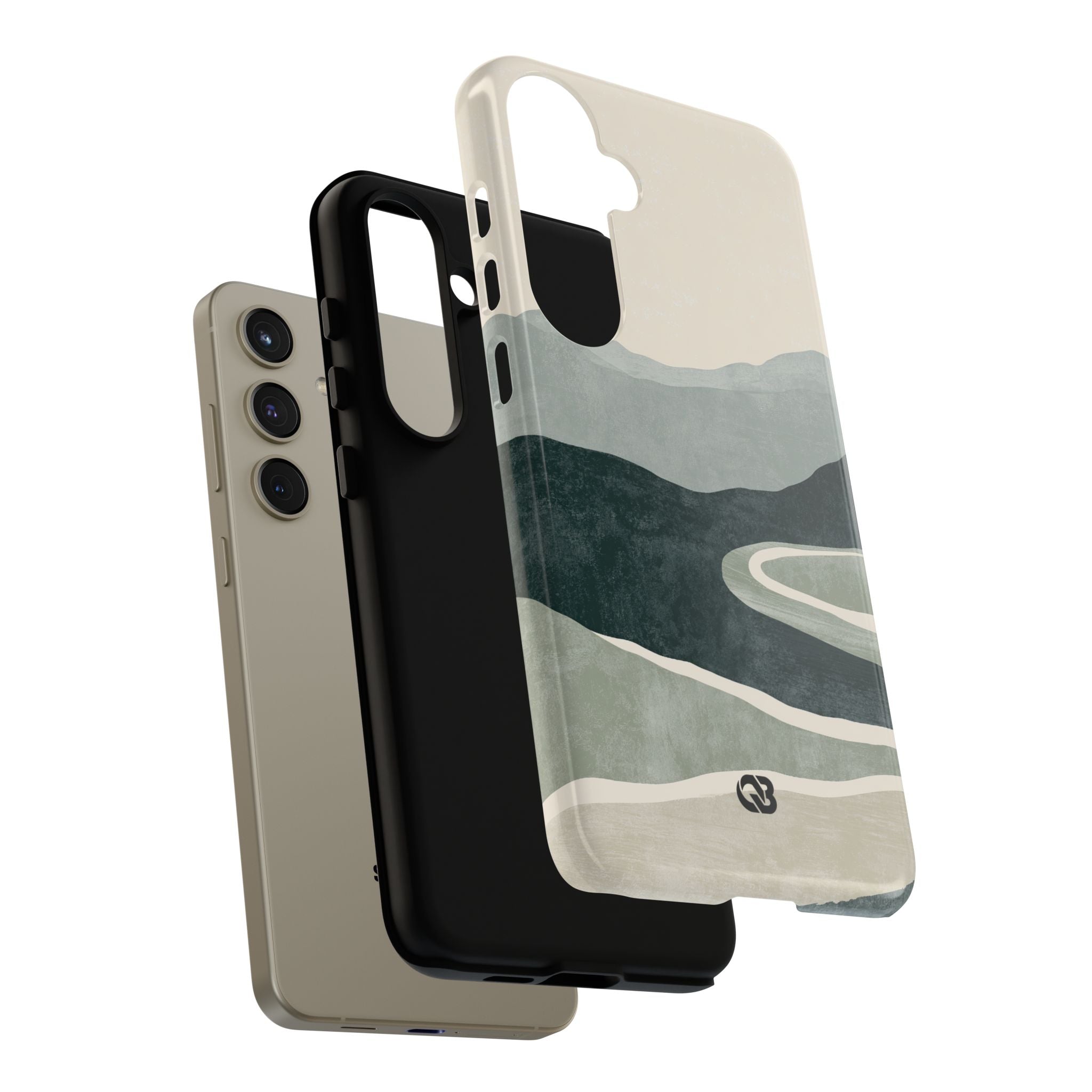 Green Tough Phone Case for Samsung - Misty Sage Valley
