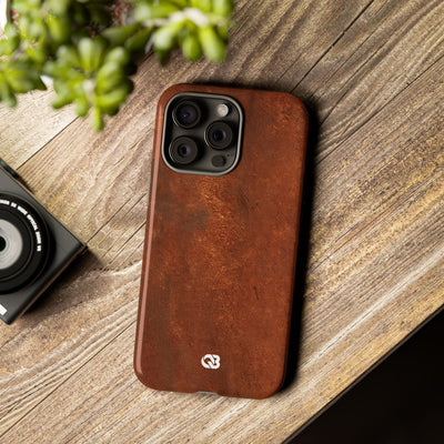 Orange Tough Phone Case for iPhone - Oxidized Iron Crust