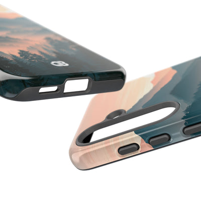 Teal Tough Phone Case for Samsung - Alpine Teal Horizon