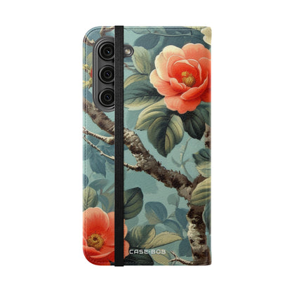 Pink Camellia - Samsung S23+ Case - Wallet
