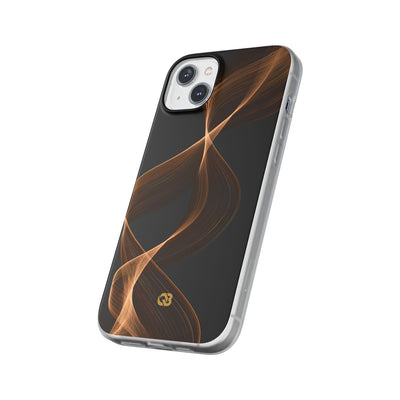 Brown Lite Phone Case for iPhone - Copper Silk Wave