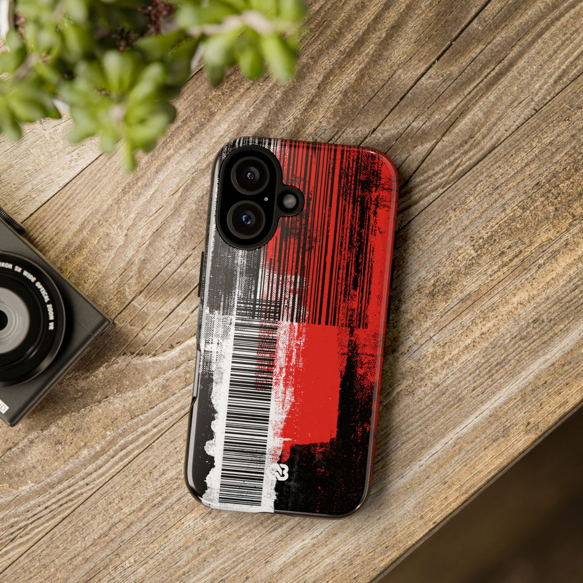 Distorted Barcode · Tough Phone Case for iPhone · Black
