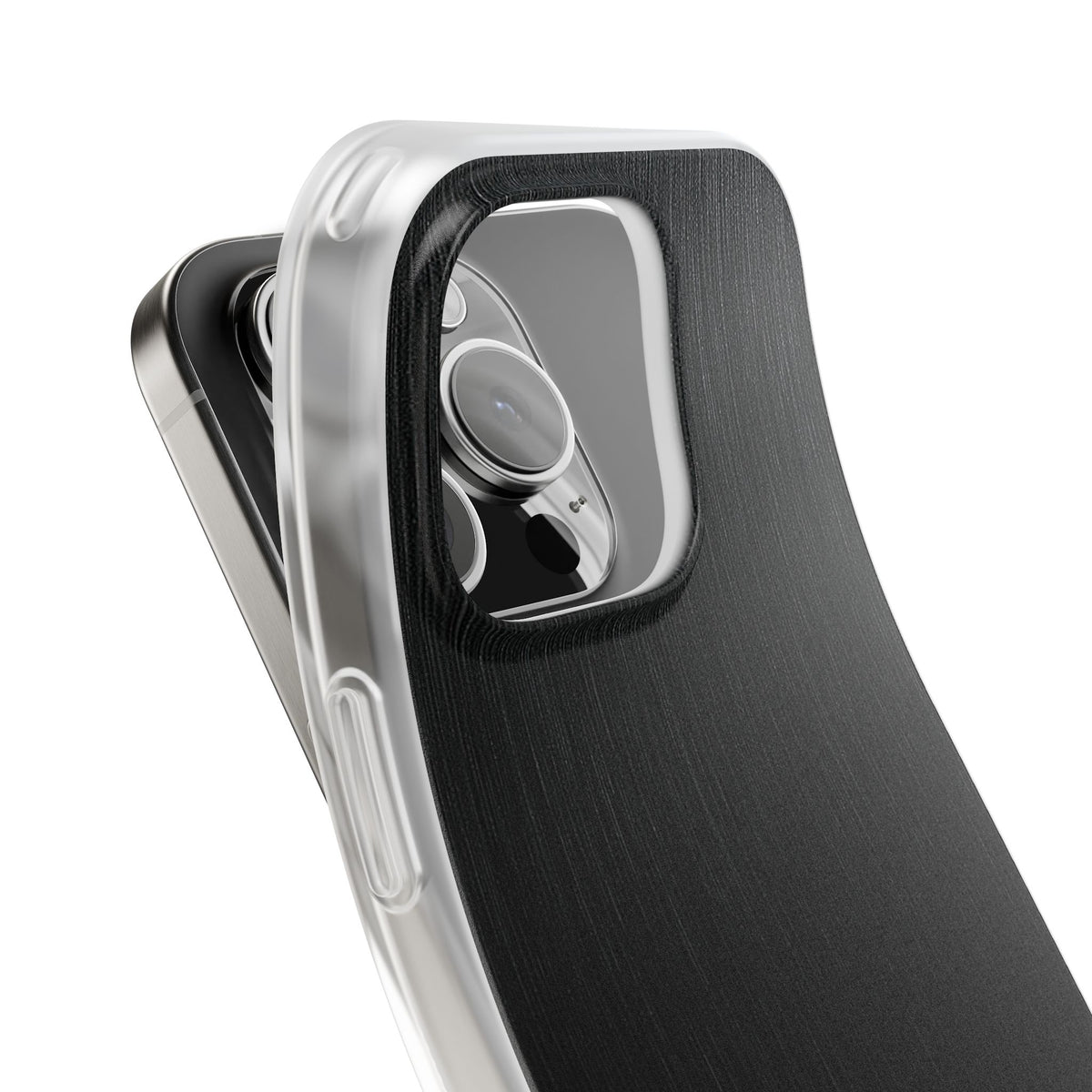 Obsidian Brushed Steel · Lite Phone Case for iPhone ·  Black