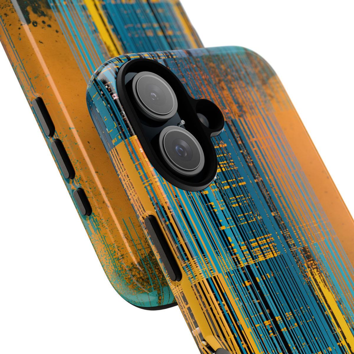 Cyber Glitch Stream · Tough Phone Case for iPhone · Teal