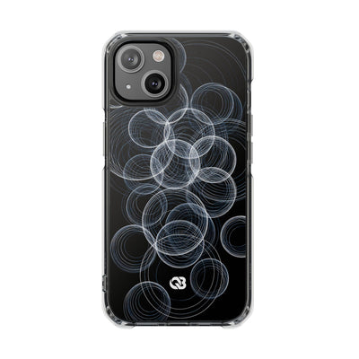 Black Impact MagSafe Phone Case for iPhone - Frosted Ring Matrix