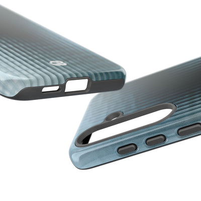 Blue Tough Phone Case for Samsung - Glacial Reeded Glass