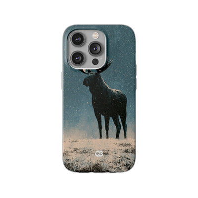 Nordic Boreal Moose · Lite Phone Case for iPhone ·  Blue