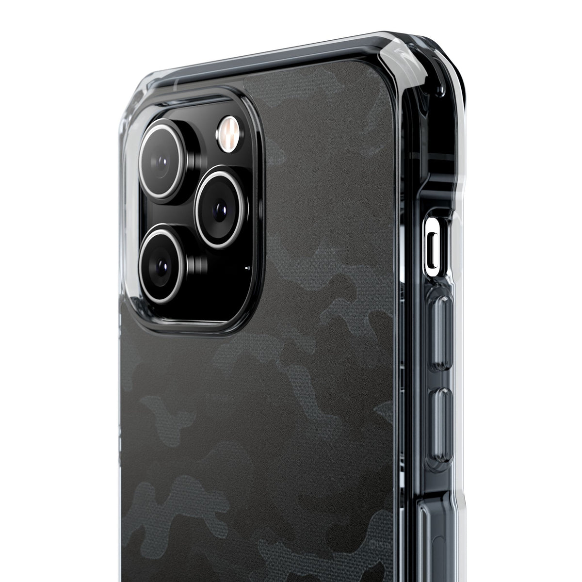 Blackout Urban Camo · Clear Impact Magnetic Phone Case for iPhone · Black