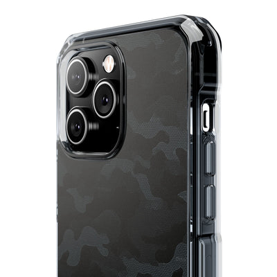 Blackout Urban Camo · Clear Impact Magnetic Phone Case for iPhone · Black