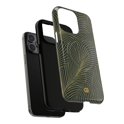 Green Tough 2.0 Magsafe Phone Case for iPhone - Dark Olive Plume