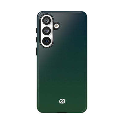Green Tough Phone Case for Samsung - Midnight Pine Horizon