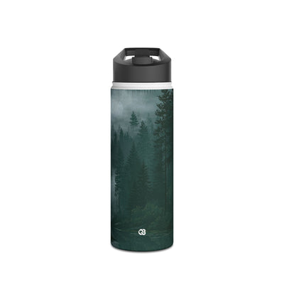 Misty Pine Reflections · Insulated Water Bottle · Green