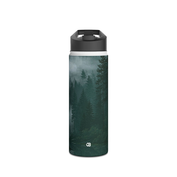 Misty Pine Reflections · Insulated Water Bottle · Green