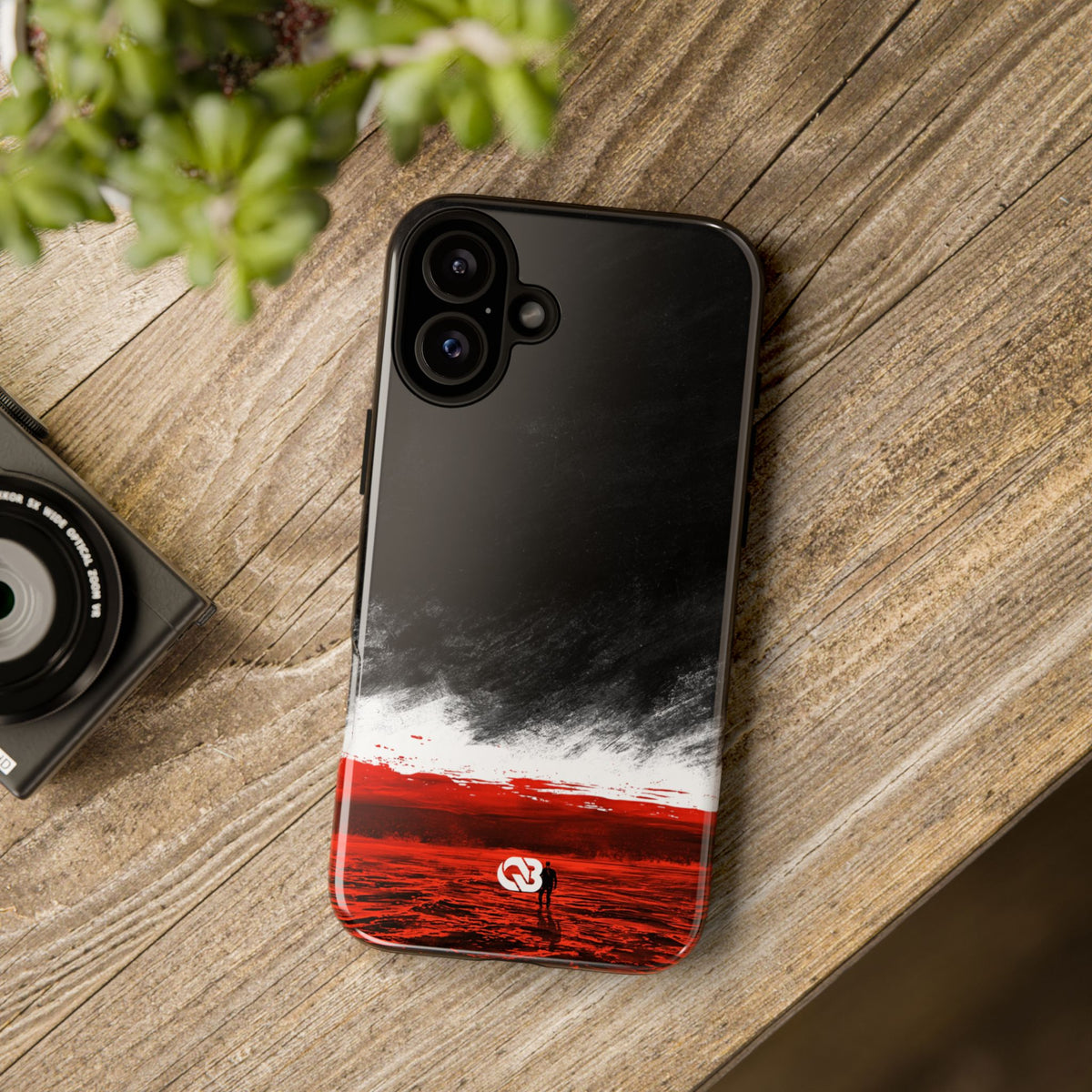 Crimson Horizon · Tough Phone Case for iPhone · Black